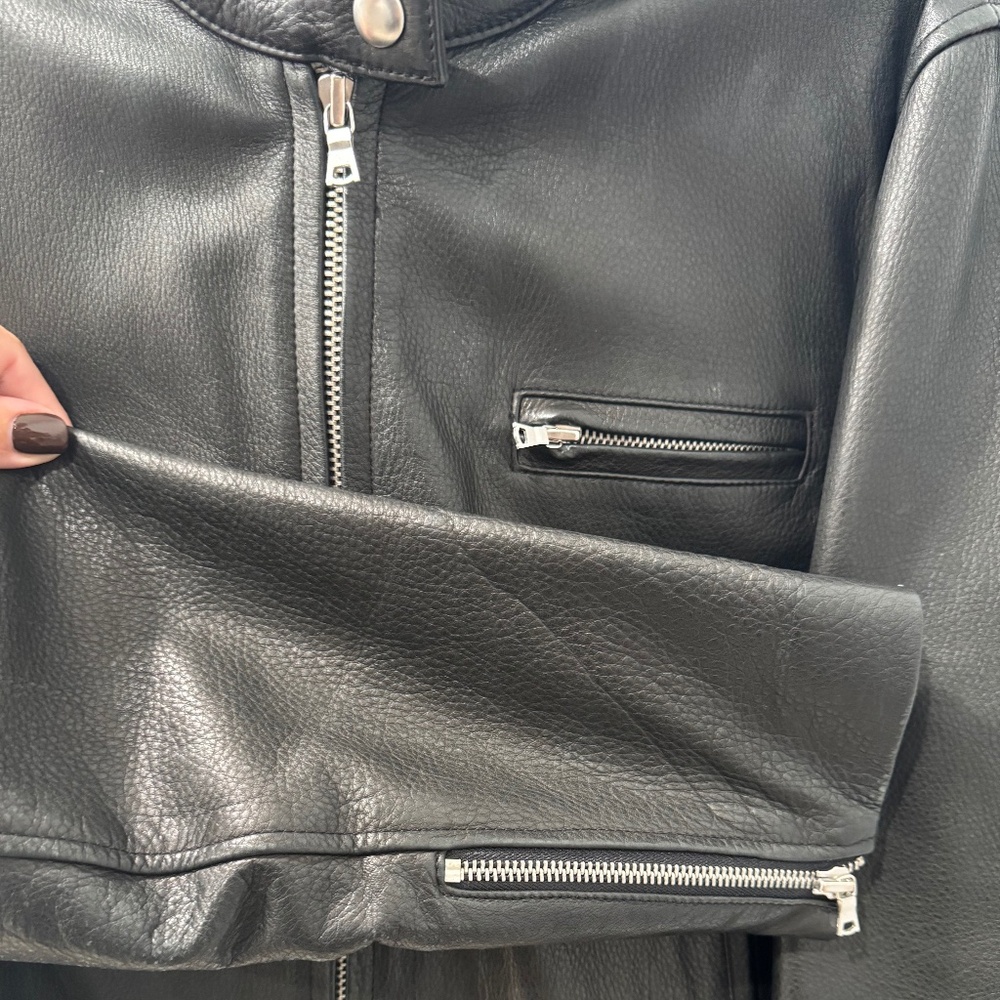 Gap Leather Moto Jacket - Size XL - Picture 2 of 6